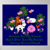 G. B. Shaw Vegetarian Quote Poster (Voorkant)