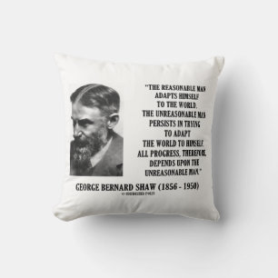 G. B. Shaw Vooruitgang is afhankelijk van de onred Kussen