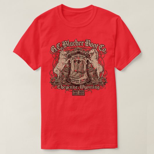 G C Blucher Boot Co 1915 T-shirt (Design voorkant)