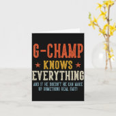 G-champ weet alles vaderdag retro kaart (Gele Bloem)
