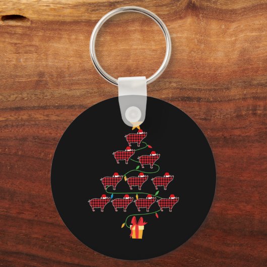 G Christmas Tree Xmas Goats Tree Santa Hat  Sleutelhanger (Voorkant)