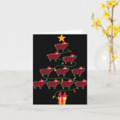 G Christmas Tree Xmas Goats Tree Santa Hat T Shirt Kaart (Gele Bloem)