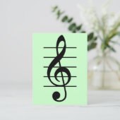 G clef briefkaart (Staand voorkant)