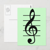 G clef briefkaart (Voorkant / Achterkant)