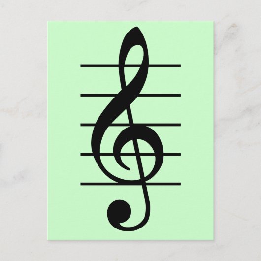 G clef briefkaart (Voorkant)