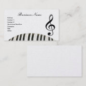 G-Clef en piano-toetsenbord Visitekaartje (Voorkant / Achterkant)