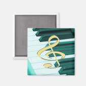 G-Clef Piano-toetsenbord Magneet (Voorkant / Achterkant)