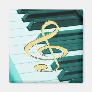G-Clef Piano-toetsenbord Magneet