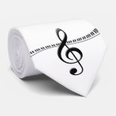 G-Clef Piano-toetsenbord Stropdas (Opgerold)