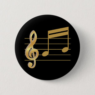 G-Clef Ronde Button 5,7 Cm