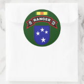 G Co, 75th Infantry Regiment - Rangers, Vietnam Ronde Sticker (Tas)