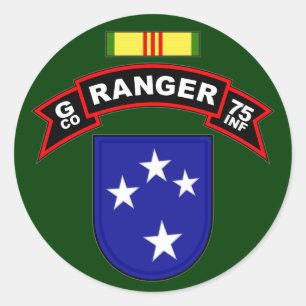 G Co, 75th Infantry Regiment - Rangers, Vietnam Ronde Sticker