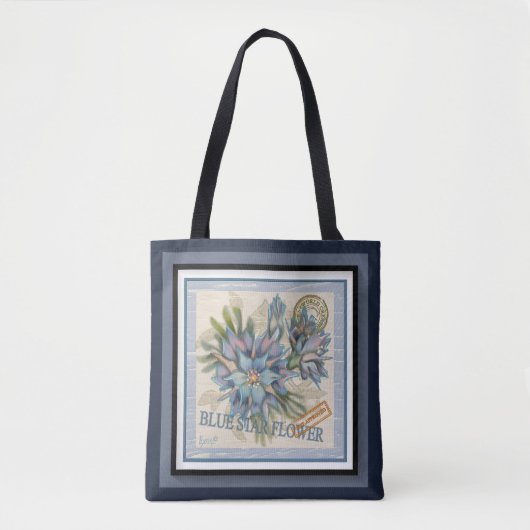G creatie Kantoor blauwe en gele bloemen Tote Bag (Voorkant)