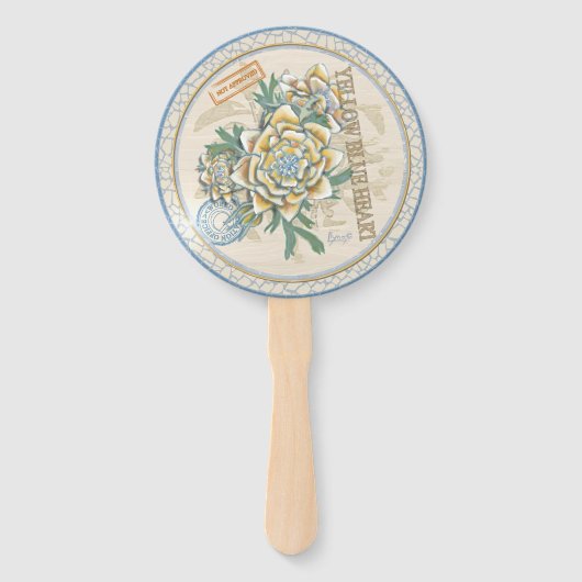 G Creatie Kantoor bloem Handwaaier (Achterkant)