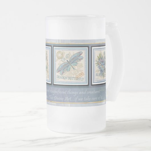 G Creatie Kantoor bloem Matglas Bierpul (Voorkant rechts)