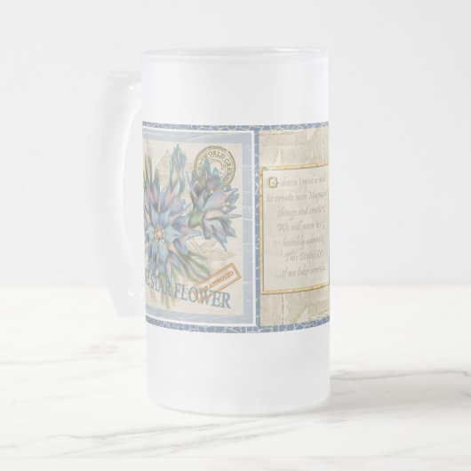 G Creatie Kantoor bloem Matglas Bierpul (Voorkant links)