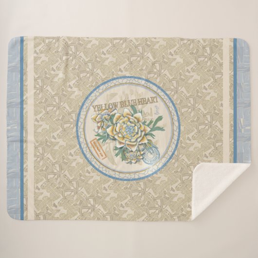 G Creatie Kantoor gele bloem Fleece Deken (Voorkant (horizontaal))