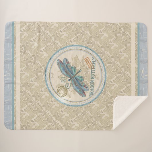 G Creatie Kantoor gragonfly Fleece Deken (Voorkant (horizontaal))