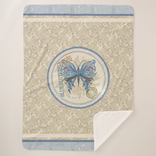 G Creatie Kantoor vlinder fleece deken (Voorkant)