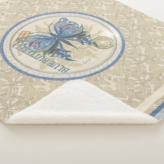 G Creatie Kantoor vlinder fleece deken (3/4)