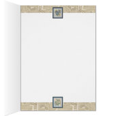 G Creatie Office blauwe bloem blanco kaart (Binnen (Rechts))