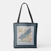 G creatie van Kantoor vlinder en libellen Tote Bag (Achterkant)