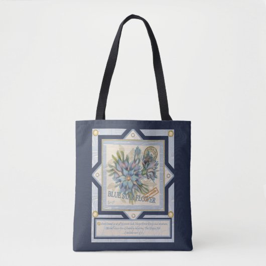 G creatieve blauwe Kantoor bloem Tote Bag (Voorkant)