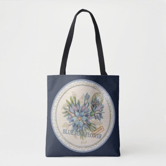 G creatieve blauwe Kantoor bloem Tote Bag (Voorkant)