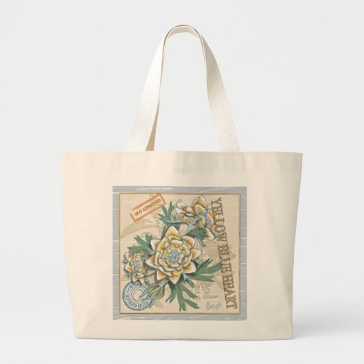 G creatieve Kantoor gele bloem Grote Tote Bag (Voorkant)