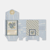 G Creation Kantoor blue flower Bedankdoosjes (Uitgevouwen)