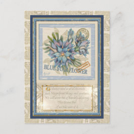 G Creation Kantoor blue flower Briefkaart
