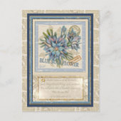 G Creation Kantoor blue flower Briefkaart (Voorkant)