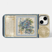 G Creation Kantoor blue flower Case-Mate iPhone Case (Achterkant (horizontaal))