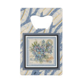 G Creation Kantoor blue flower Creditkaart Flessenopener (Voorkant)