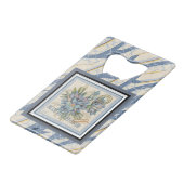 G Creation Kantoor blue flower Creditkaart Flessenopener (Voorkant Gekanteld)