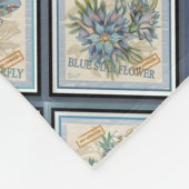 G Creation Kantoor blue flower Fleece Deken (Hoek)