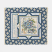 G Creation Kantoor blue flower Fleece Deken (Voorkant (Horizontaal))