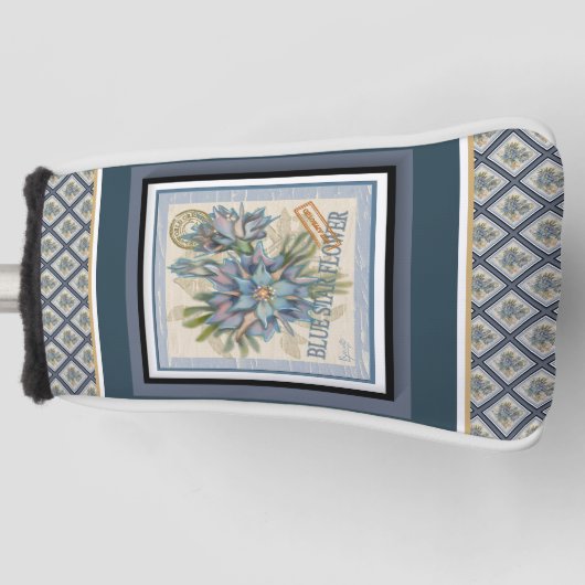 G Creation Kantoor Blue flower Golfheadcover (Voorkant)