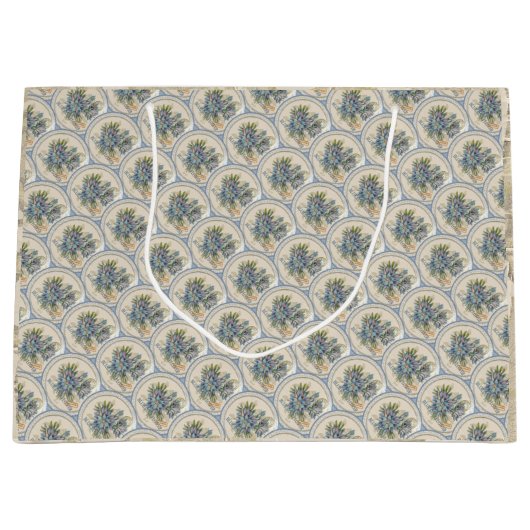 G Creation Kantoor blue flower Groot Cadeauzakje (Voorkant)