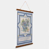 G Creation Kantoor blue flower Hangend Wandkleed (Gebogen)