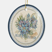 G Creation Kantoor blue flower Keramisch Ornament (Links)