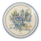 G Creation Kantoor Blue flower Keramische Knop (Voorkant)