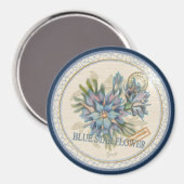 G Creation Kantoor blue flower Magneet (Voorkant / Achterkant)