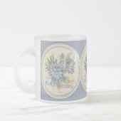 G Creation Kantoor blue flower Matglas Koffiemok (Links)