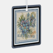G Creation Kantoor blue flower Metalen Ornament (Voorkant Rechts)
