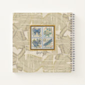 G Creation Kantoor blue flower Notitieboek (Achterkant)