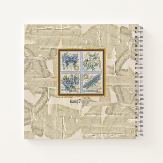 G Creation Kantoor blue flower Notitieboek (Achterkant)