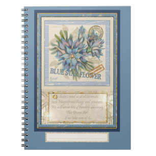 G Creation Kantoor blue flower Notitieboek
