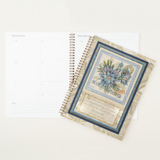 G Creation Kantoor blue flower Planner (Display)