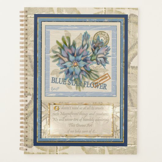 G Creation Kantoor blue flower Planner (Voorkant)